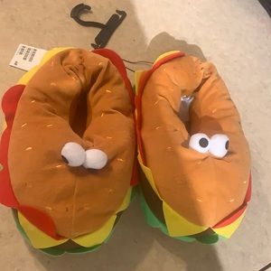 NWT kids hamburger slippers